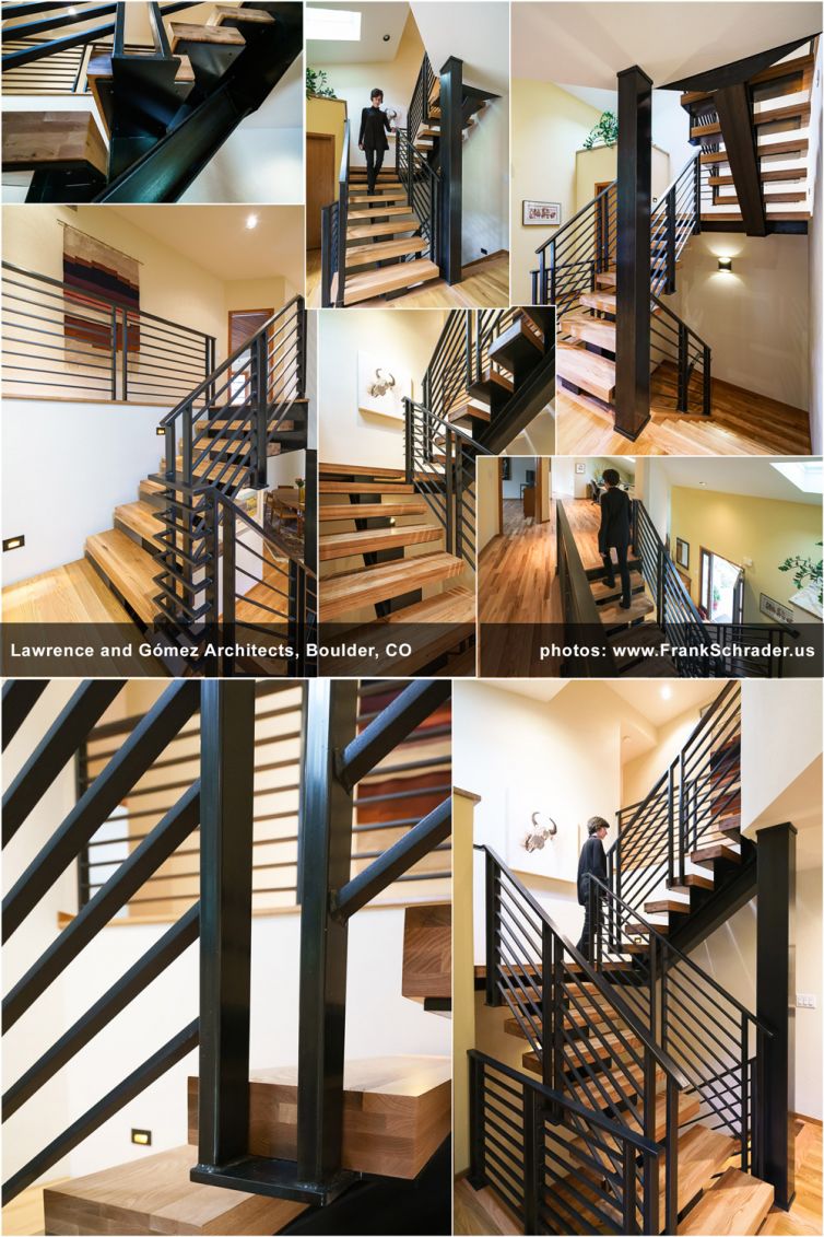Steel Wood Staircase, collage